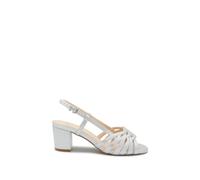Paradox London 'nicolette' Wide Fit Block Heel Sandal In Silver Silver 8