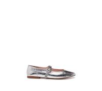 Paradox London Parisienne' Flexi Flat Mary Jane Pumps In Metallic Silver Metallic Silver 9
