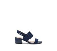 Paradox London Raquel Block Heel Sandal In Navy Navy 3