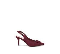 Paradox London Salem' Stiletto Heel Slingback Shoes In Burgundy Burgundy