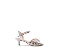 Paradox London Silver 'taytum' Wide Fit Heeled Sandals Silver 5E