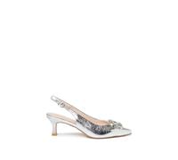 Paradox London Tierney' Stiletto Heel Slingback Shoes In Silver Silver