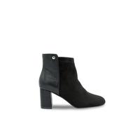 Paradox London Women's Alathea' Micro Suede Mid Block Heel Ankle Boot in Black | Size: 3