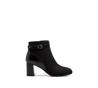 Paradox London Women's 'Amara' Micro Suede Mid Block Heel Ankle Boot in Black | Size: 5