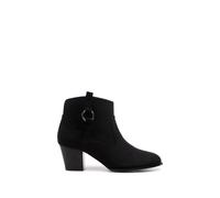 Paradox London Women's 'Bexley' Micro Suede Mid Block Heel Ankle Boot in Black | Size: 4E Paradox London Black 4E