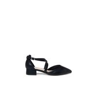 Paradox London Women's Fabienne' Wide Fit Block Heel Open Court Shoes in Black | Size: 5E