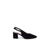 Paradox London Women's Farren' Extra Wide Fit EEE Block Heel Slingback Shoes in Black | Size: 7EEE