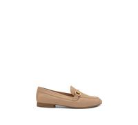 Paradox London Women's Faux Leather 'Christa' Flat Loafer Shoe in Nude | Size: 7 Paradox London Nude 7