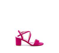 Paradox London Women's Honeysilk' Wide Fit Block Heel Sandals in Fuchsia | Size: 3E