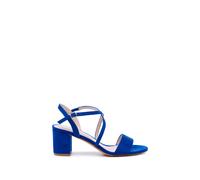 Paradox London Women's Honeysilk' Wide Fit Block Heel Sandals in Royal | Size: 5E