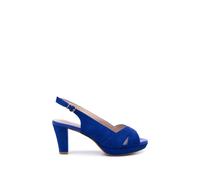 Paradox London Women's Louise' Block Heel Platform Sandals in Royal | Size: 6 Paradox London Royal 6