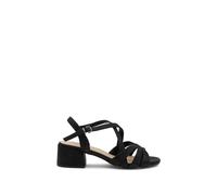 Paradox London Women's 'Nerissa' Wide Fit Block Heel Sandal in Black | Size: 9 Paradox London Black 9