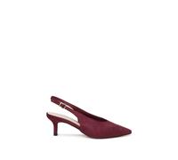 Paradox London Women's Tullia' Stiletto Heel Slingback Shoes in Burgundy | Size: 5