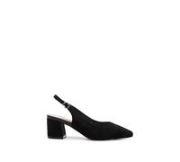 Paradox London Women's Wide Fit 'Flynn' Mid Block Heel Sling Back Court Shoes in Black | Size: 7E Paradox London Black 7E
