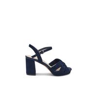 Paradox London Women's Wide Fit 'Nerita' Platform Heeled Sandals in Navy | Size: 5E Paradox London Navy 5E