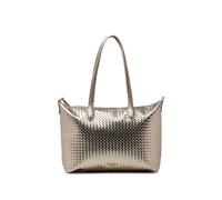 Paradox London Woven Faux Leather 'ontario' Shoulder Tote Bag In Gold Gold One Size
