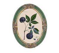 PARAFAYER Vintage Oval Picture Frame 5x7 Inch, High Definition Glass Front, Retro Home Decor Art Gallery (Green and Gold Oval 5x7)
