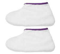 Paraffin Wax Foot Covers 25.5x19x1.5cm Elastic Band for Home Spa | Polyester Fluff Lining, Reusable Design, Helps Retain Warmth and Wax, Suitable for Salon Professionals and Most People