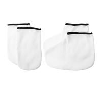 Paraffin Wax Gloves and Socks 2 Pairs Polyester Knitted White