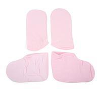 Paraffin Wax Gloves Set Insulated Hand Care Whitening Mittens SPA Treatment Foot Covers Soft Polyester Terry Cloth Pink 28x15cm 30x21x16cm Professional Salons Home Use