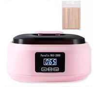 Paraffin Wax Heater, 2000ml Mini Wax Heater Multi-purpose with 100 pcs Wax Sticks, Rapid Heating and 2 Gear Temperature Adjustable for Hand Foot Home Use Beauty pink