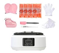 Paraffin Wax Machine, 200W Wax Warmer with Feet and Gloves, Led Display, Adjustable Temperature for Smooth Hair Removal and Hydrating Spa Treatments white