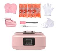Paraffin Wax Machine for Hand & Feet, 3000ml Hot Wax Hand Wax Machine with 4 Pcs Paraffin Bath Wax, Precision Temperature Control, pink