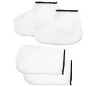 Paraffin Wax Moisturising Gloves 2 Pairs White Polyester Knitted