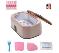 Paraffin Wax Moisturising Kit, Hand & Foot Paraffin Wax Bath to Smooth and Soften Any Dryness On Hands, Elbows, Feet, Help to Moisturise The Skin, Suitable for Hand Spa at Home/Salon light brown