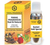Parag Fragrances 25ml Kasturi Gold Special Attar With Fancy Empty Bottle (Alcohol Free, Long Lasting, Natural Attar) Also Available in 50/100/200/500 pack