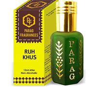 Parag Fragrances Ruh Khus Attar 1 Tola / 12ml (Crystal Series) (Limited Time Launching Offer Pack) Natural Distiled Attar/Alcohol Free Attar/Long Lasting Attar