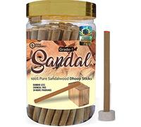 Parag Fragrances Sandalwood Dhoop Sticks/Chandan Dhoop Batti Grade-1 Jar (Pack of 1 x 200Gm) Long Lasting Perfume for 24 Hours Home Fragrance/Meditation/Dhoop for Pooja/Free Dhoop Holder