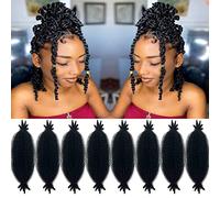 Paraglame 10 Inch Hair Extensions for Soft Crazy Cuban Hair 8 Bundles with Predetermined Afro Hair Extensions for Women and Kids Kinky Afro Braid Ganchi