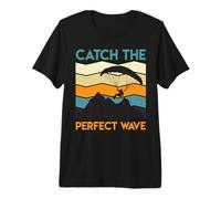 Paraglider Catch The Perfect Wave Funny Paraglide Premium T-Shirt