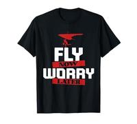 Paraglider Paragliding Fly Now Worry Later T-Shirt
