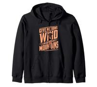 Paragliding Flight GIVE ME SOME WIND AND MOUNTAINS Paraglide Zip Hoodie