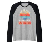 Paragliding Flight LET ME SOAR When I Have Wings X Cross Raglan Baseball Tee