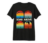 Paragliding Flight SOAR Above Retro Funny Paraglider Premium T-Shirt