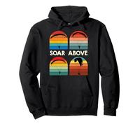 Paragliding Flight SOAR ABOVE Retro Funny Paraglider Pullover Hoodie