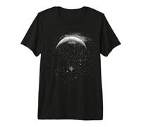 Paragliding Fly to The Moon Night Sky Design Premium T-Shirt