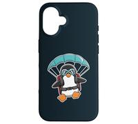 Paragliding Penguin Skydiving Parachute Skydiver Case for iPhone 16