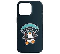Paragliding Penguin Skydiving Parachute Skydiver Case for iPhone 16 Pro