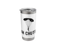 Paragliding Saying Funny Oh Chute Paraglider Paraglide Gift Stainless Steel Insulated Tumbler