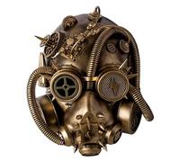 Paragon Star Steampunk Robot Mask | Sci Fi Plague Dr | Cosplay (Gold)