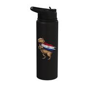 Paraguay Flag Capybara Paraguayan Pride Stainless Steel Insulated Water Bottle