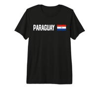 Paraguay National Flag Retro Distressed Patriotic Graphic Premium T-Shirt