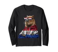 Paraguay Roots Capybara Paraguayan Flag Long Sleeve T-Shirt