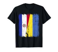 Paraguay Ukraine Half Flag Paraguayan Ukrainian Heritage T-Shirt
