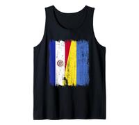 Paraguay Ukraine Half Flag Paraguayan Ukrainian Heritage Tank Top