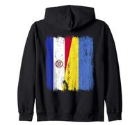 Paraguay Ukraine Half Flag Paraguayan Ukrainian Heritage Zip Hoodie